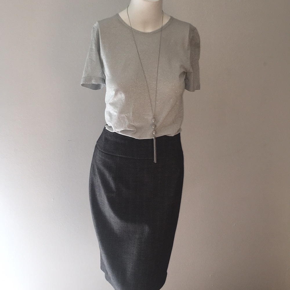 Banana Rep.fitted silversparkle top, Mossimo skirt